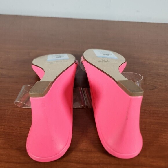 CHINESE LAUNDRY TANN Pink Designer Strappy Wedge Sandals Size 6.5 *FLAWS* - Picture 8 of 16